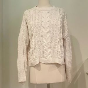 Target White/Cream Cable Knit Sweater